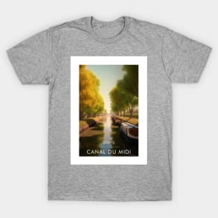 Affiche Canal du midi - France - illustration T-Shirt